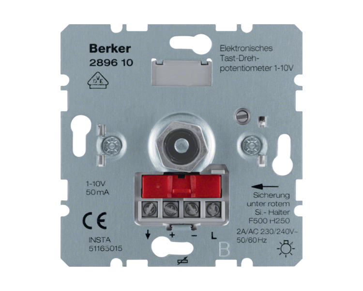 Elektronika domowa Elektroniczny potencjometr przyciskowo obrotowy 1-10 V Berker 289610