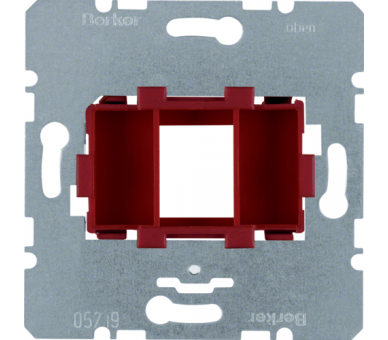 one.platform Płytka nośna pojedyncza z czerwonym elementem mocującym, mechanizm Berker 454001