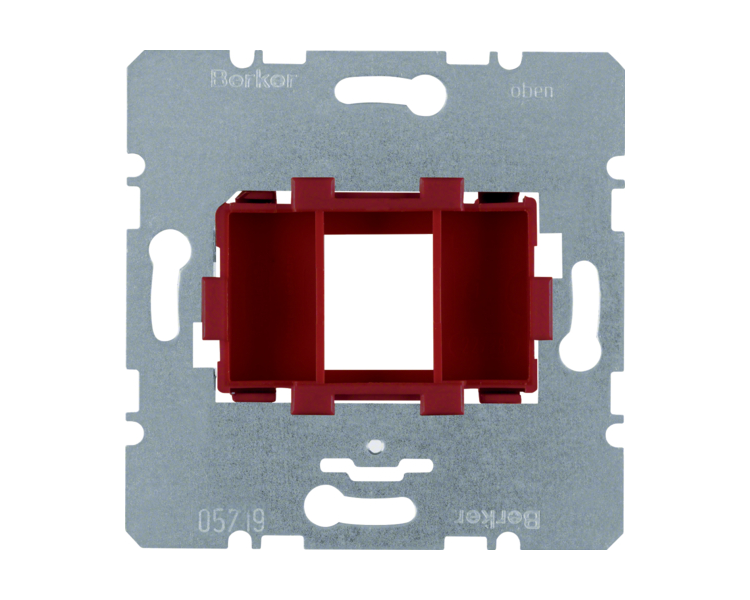 one.platform Płytka nośna pojedyncza z czerwonym elementem mocującym, mechanizm Berker 454001