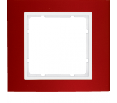 B.3 Ramka 1-krotna, aluminium, czerwony/biały Berker 10113022
