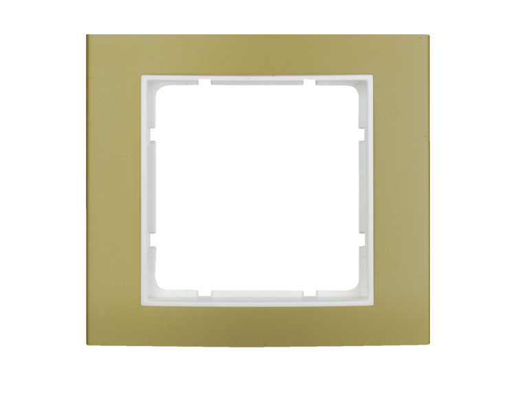 B.3 Ramka 1-krotna, aluminium, złoty/biały Berker 10113046