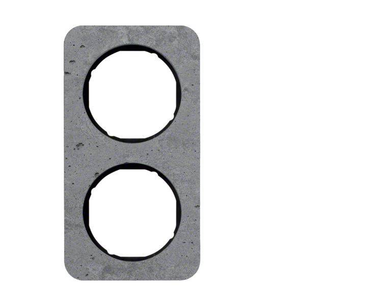 R.1 Ramka 2-krotna, beton/czarny Berker 10122374