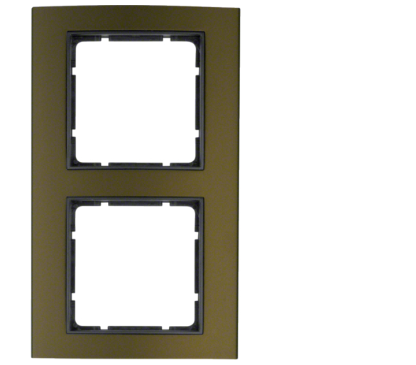 B.3 Ramka 2-krotna, aluminium, brązowy/antracyt Berker 10123001