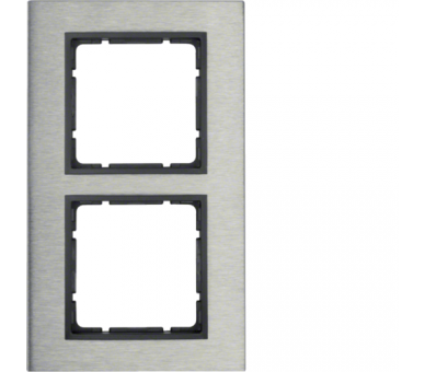 B.7 Ramka 2-krotna pionowa, stal szlachetna/antracyt mat Berker 10123606