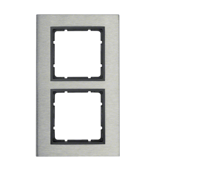 B.7 Ramka 2-krotna pionowa, stal szlachetna/antracyt mat Berker 10123606