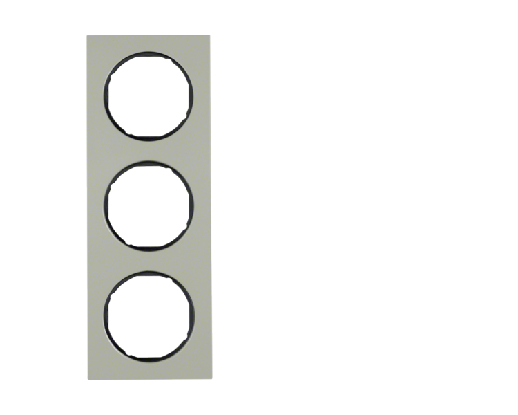 R.3 Ramka 3-krotna, stal szlachetna/czarny Berker 10132204