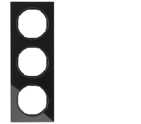 R.3 Ramka 3-krotna, szkło, czarny Berker 10132216