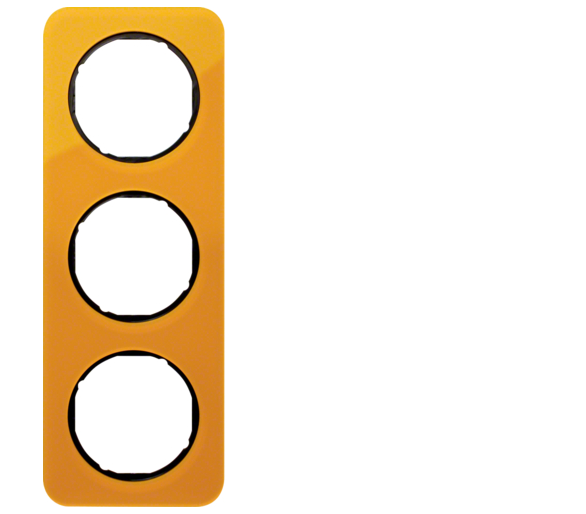 R.1 Ramka 3-krotna, akryl pomarańczowy przezroczysty/czarny Berker 10132334