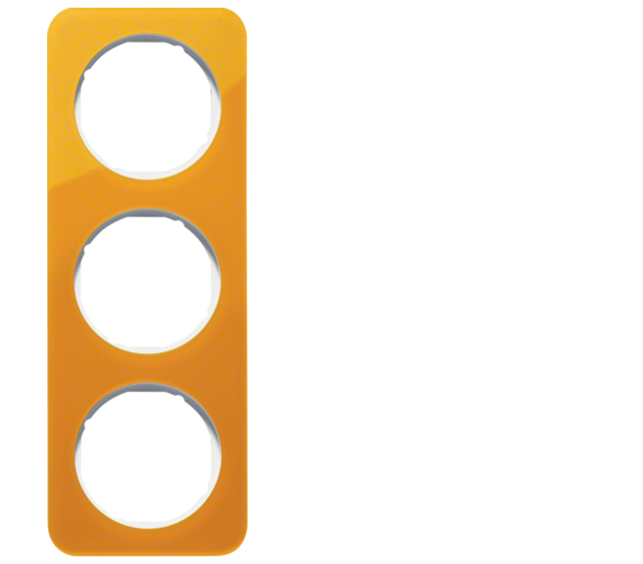 R.1 Ramka 3-krotna, akryl pomarańczowy przezroczysty/biały Berker 10132339