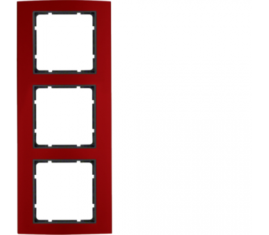 B.3 Ramka 3-krotna, aluminium, czerwony/antracyt Berker 10133012