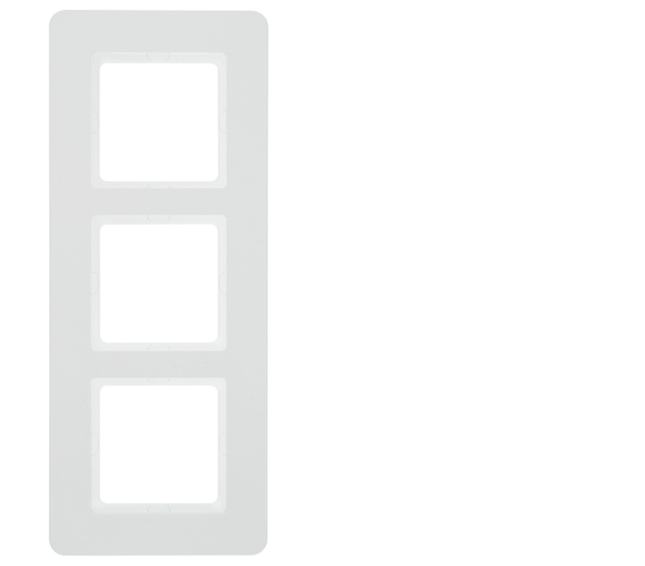 Q.7 Ramka 3-krotna, biały aksamit, lakierowany Berker 10136189