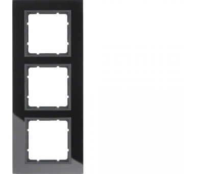B.7 Ramka 3-krotna, szkło czarne/antracyt mat Berker 10136616