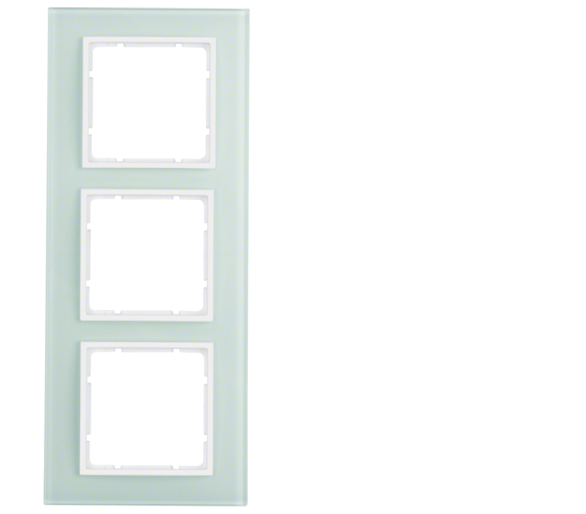 B.7 Ramka 3-krotna, szkło białe/biały mat Berker 10136909