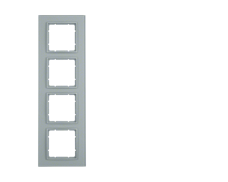 B.7 Ramka 4-krotna, szkło alu/alu mat lakierowany Berker 10146414