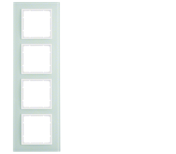 B.7 Ramka 4-krotna, szkło białe/biały mat Berker 10146909