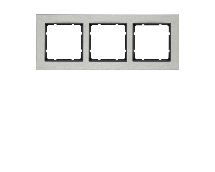 B.7 Ramka 3-krotna pozioma, stal szlachetna/antracyt mat Berker 10233606