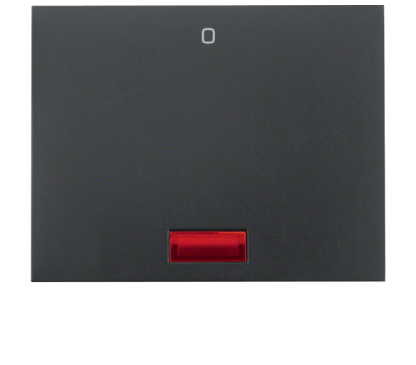 K.1 Klawisz z czerwoną soczewką z nadrukiem "0" do łącznika 1-klaw. antracyt mat Berker 14177106