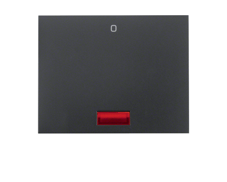 K.1 Klawisz z czerwoną soczewką z nadrukiem "0" do łącznika 1-klaw. antracyt mat Berker 14177106