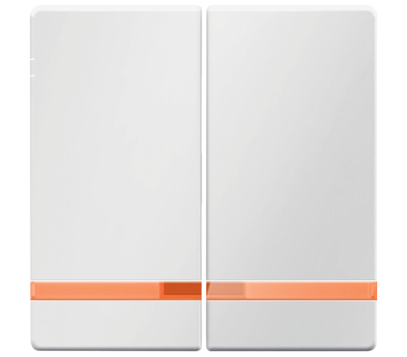Q.x Klawisze z pomarańczową soczewką łącz. 2-kl., biały, aks Berker 16276089