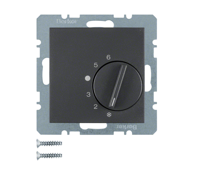 Regulator temperatury zestyk zmienny antracyt mat Berker B.Kwadrat/B.3/B.7 20261606