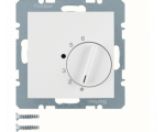 Regulator temperatury zestyk zmienny biały mat Berker B.Kwadrat/B.3/B.7 20261909