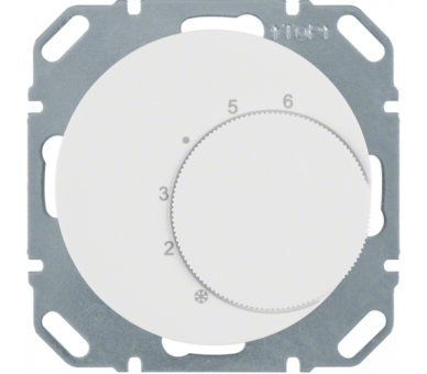 R.1/R.3 Reg. temp. pom. ze stykiem zmiennym i el. centr. biały Berker 20262089