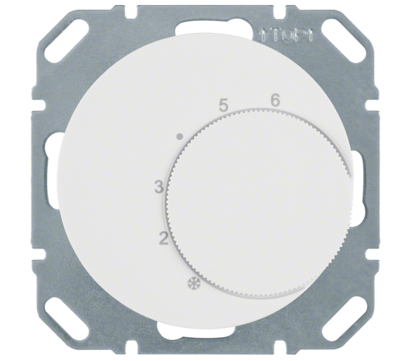 R.1/R.3 Reg. temp. pom. ze stykiem zmiennym i el. centr. biały Berker 20262089