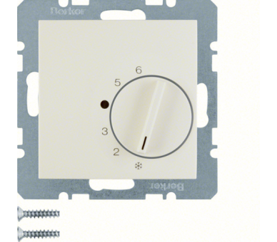 Regulator temperatury zestyk zmienny kremowy połysk Berker B.Kwadrat/B.3/B.7 20268982