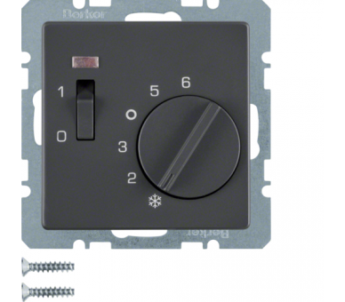 Q.x Reg. temp. pom. 24 V st. zw., el. centr. łącz. i diod., ant aks, lak Berker 20316086