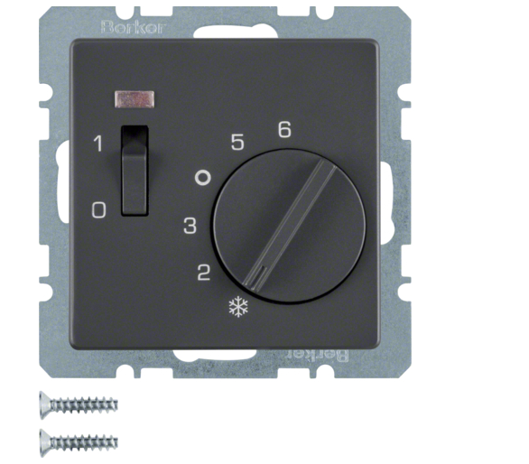 Q.x Reg. temp. pom. 24 V st. zw., el. centr. łącz. i diod., ant aks, lak Berker 20316086