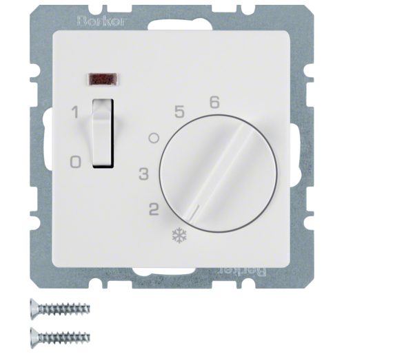 Q.1/Q.3 Regulator temperatury pomieszczenia 24 V ze stykiem zwiernym, biały Berker 20316089