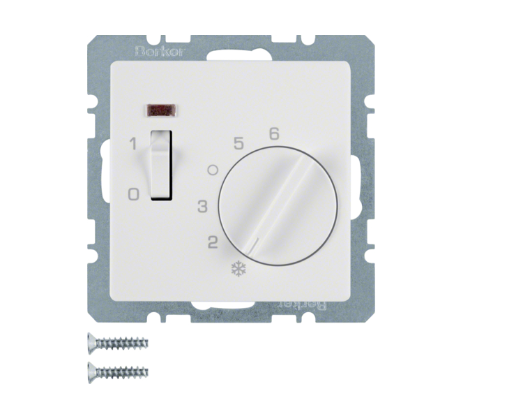 Q.1/Q.3 Regulator temperatury pomieszczenia 24 V ze stykiem zwiernym, biały Berker 20316089