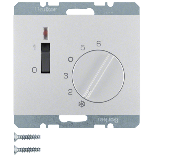 K.5 Reg. temp. pom. 24 V st. zw., el. centr., łącznikiem i diodą alu Berker 20317103