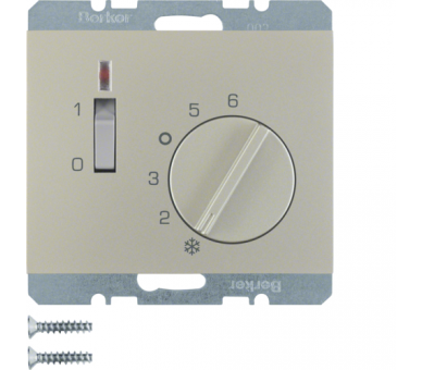 K.5 Reg. temp. pom. 24 V st. zw., el. centr., łącznikiem i diodą, stal szl, lak Berker 20317104