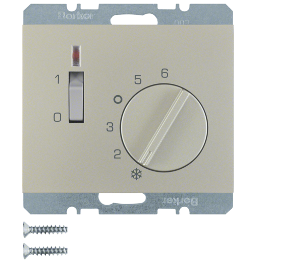 K.5 Reg. temp. pom. 24 V st. zw., el. centr., łącznikiem i diodą, stal szl, lak Berker 20317104