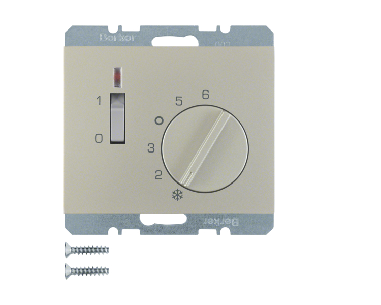 K.5 Reg. temp. pom. 24 V st. zw., el. centr., łącznikiem i diodą, stal szl, lak Berker 20317104