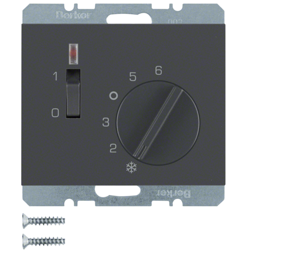 K.1 Reg. temp. pom. 24 V st. zw., el. centr., łącznikiem i diodą, ant Berker 20317106