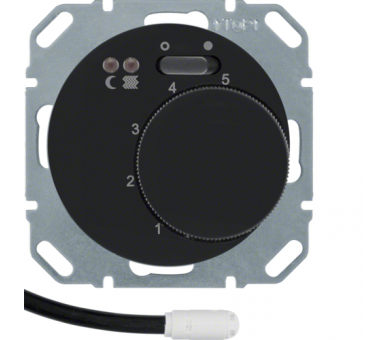 R.1/R.3 Reg. temp. podł. st. zw., el. centr., LED cz Berker 20342045