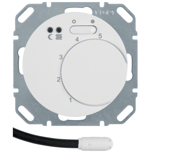 R.1/R.3 Reg. temp. podł. st. zw., el. centr., LED biały Berker 20342089