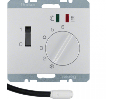 K.5 Reg. temp. podł. st. zw., el. centr., LED alu Berker 20347103
