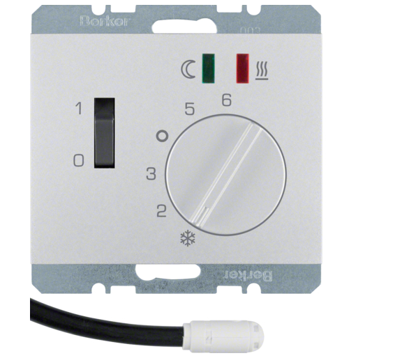 K.5 Reg. temp. podł. st. zw., el. centr., LED alu Berker 20347103