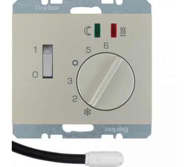 K.5 Reg. temp. podł. st. zw., el. centr., LED, stal szl, lak Berker 20347104