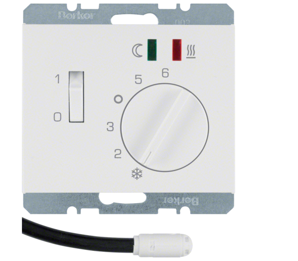 K.1 Reg. temp. podł. st. zw., el. centr., LED biały Berker 20347109