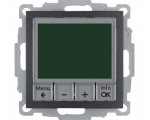 Cyfrowy regulator temperatury z wbudowanym czujnikiem antracyt mat Berker B.Kwadrat/B.3/B.7 20441606