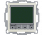 Cyfrowy regulator temperatury z wbudowanym czujnikiem kremowy połysk Berker B.Kwadrat/B.3/B.7 20448982