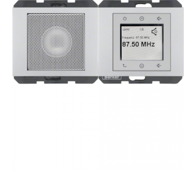 K.5 Radio Touch komplet alu Berker 28807003