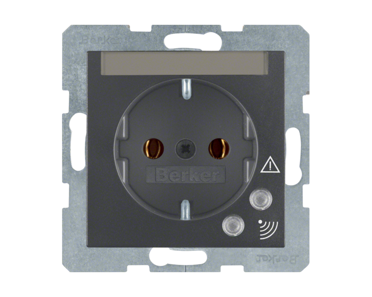 B.3/B.7 Gniazdo SCHUKO z ochroną przepięciową i p.opis., ant Berker 41081606