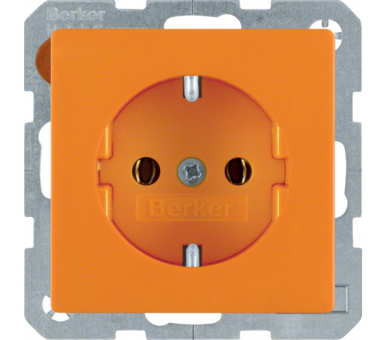 Q.x Gniazdo SCHUKO kompletne, pomarańczowy, aks Berker 47436014
