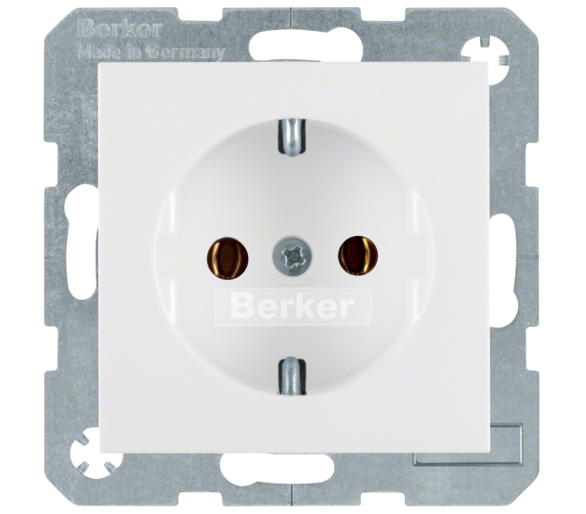 B.X/S.1 Gniazdo SCHUKO z uz. biały Berker 47438989