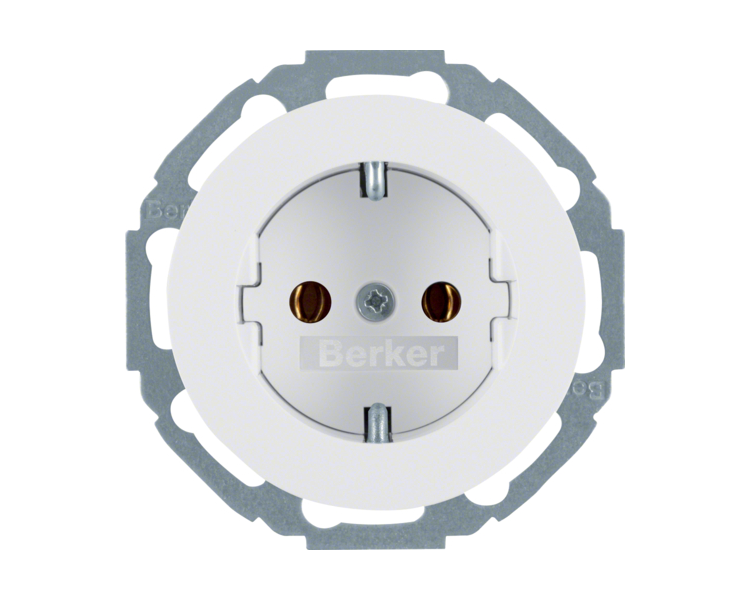 R.classic Gniazdo SCHUKO samozaciski biały Berker 47452089